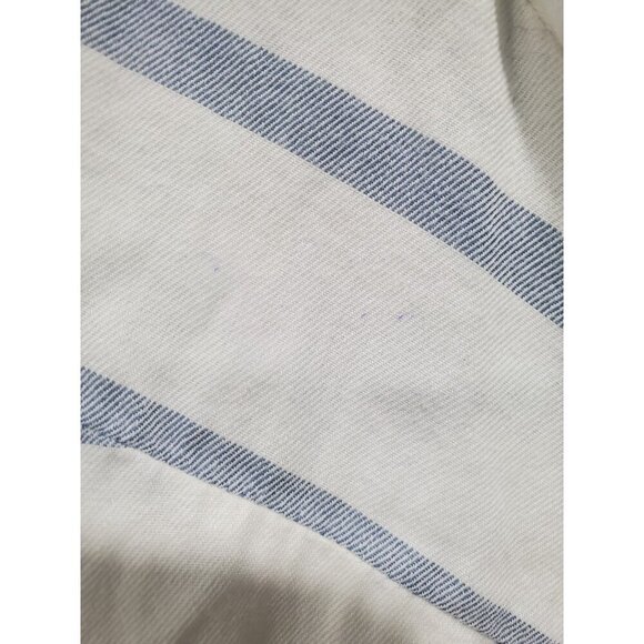 J. Jill Women's Button Front Top White Gray Striped Tunic Long-sleeved Sz S Tall - Picture 11 of 15